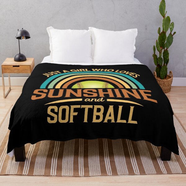 Item preview, Just A Girl Who Loves Sunshine and Softball Rainbow Fastpitch designed and sold by 99Fastpitch.