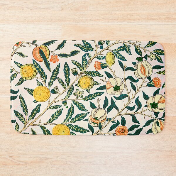 William Morris & Co Memory Foam Bath Mat - Violet & Columbine