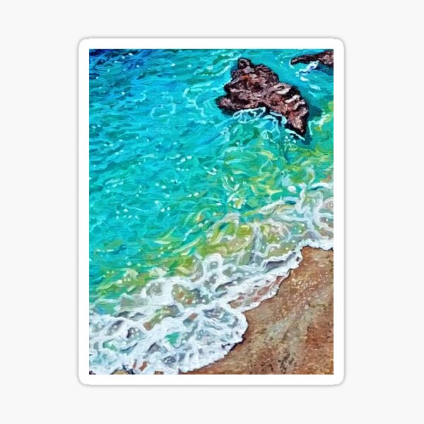 BEACH WAVES ART Sticker