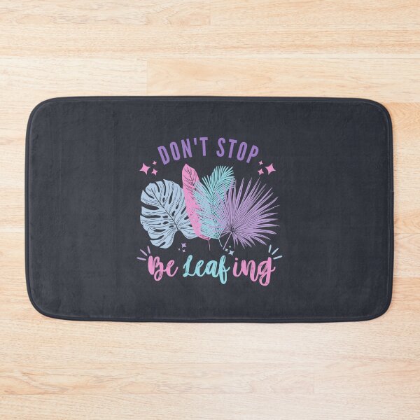 Item preview, Don't Stop BeLeafing Motivational Slogan | Blue, Pink, Purple & Turquoise Pastel Colored Leaves designed and sold by AurayaStudio.
