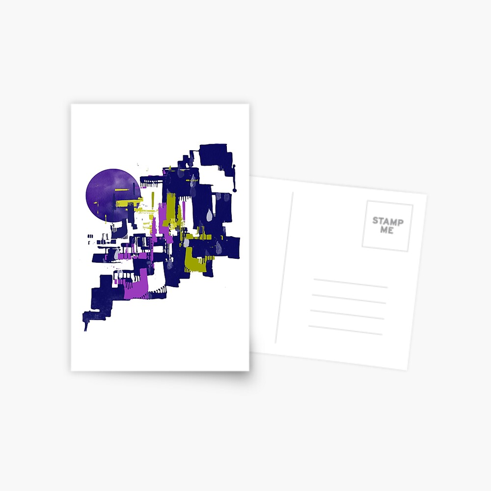 Abstract Cityscape Postcard