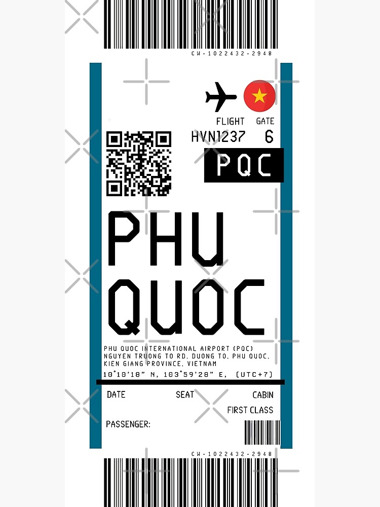 "Phu Quoc International Airport (PQC) Boarding Pass rickrolled" Poster