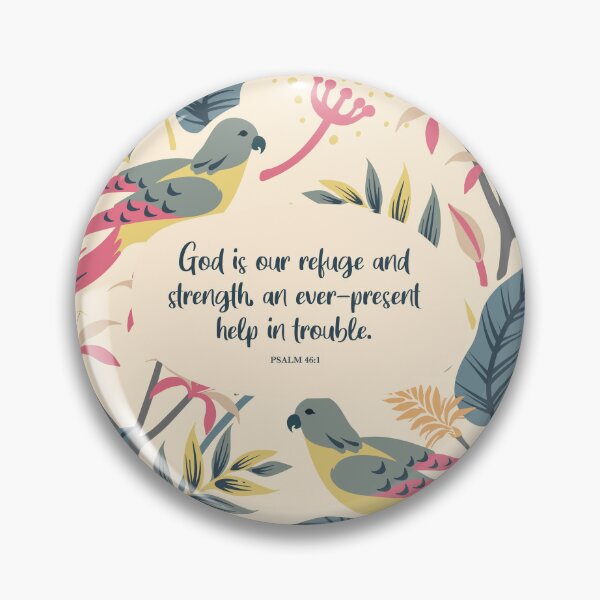 Item preview, Psalm 46:1, God is our Refuge - Bible Quote designed and sold by StudioCitrine.