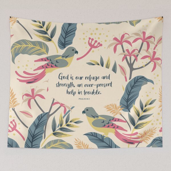 Item preview, Psalm 46:1, God is our Refuge - Bible Quote designed and sold by StudioCitrine.