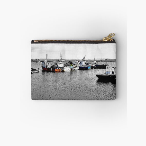 Item preview, Colour adjusted photograph of fishing boats at Keyhaven designed and sold by Clairemarris.