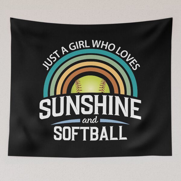 Item preview,  Just A Girl Who Loves Sunshine and Softball Rainbow Fastpitch designed and sold by 99Fastpitch.