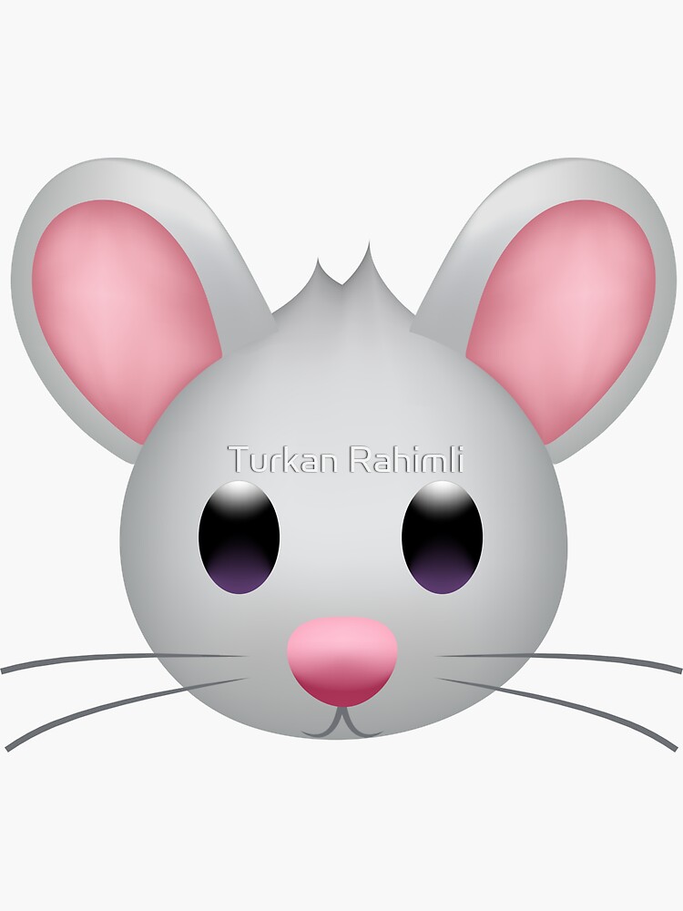 Mouse emoji illustration Sticker for Sale by Turkan Rahimli