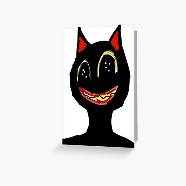 A Gothic Cat Art Greeting Card