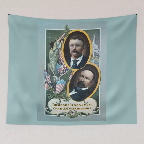 Item preview, Roosevelt & Fairbanks in 1904 designed and sold by TeeArcade84.