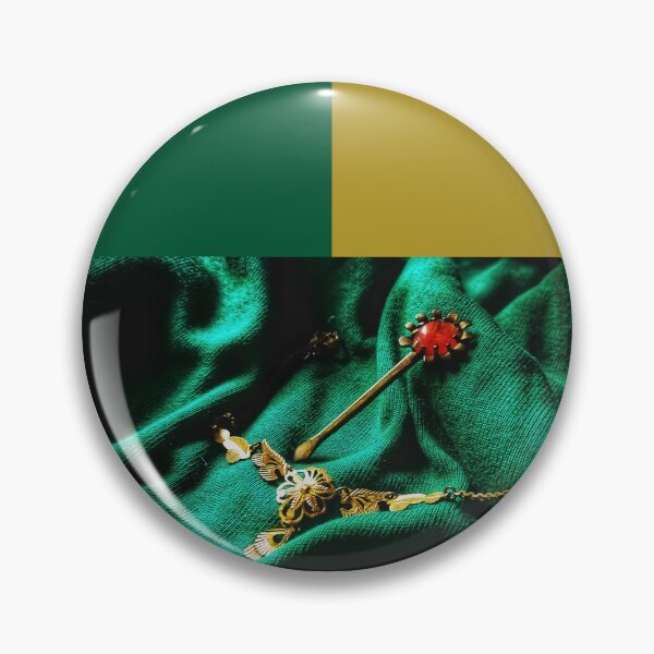 Item preview, gold jewelry in green background designed and sold by APURU.
