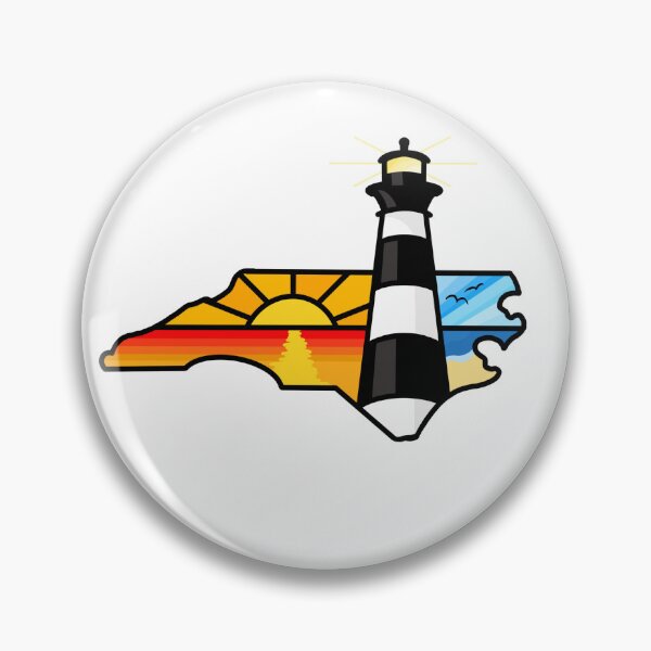 Artikelvorschau, Umriss von North Carolina – Leuchtturm von Bodie Island entworfen und verkauft von BuckNerdImages.