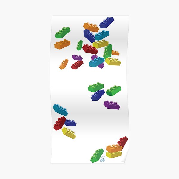Falling Legos 2 Poster