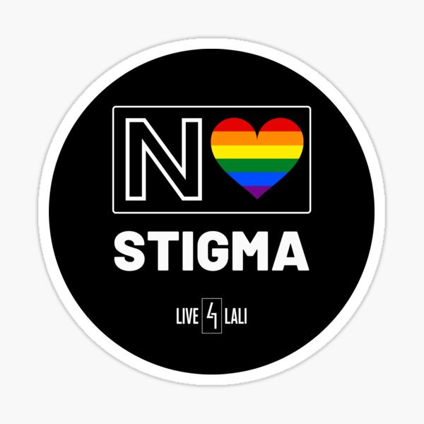 Rainbow Heart No Stigma Sticker