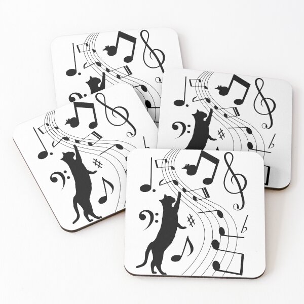 Item preview, Music Notes Cat and Mouse designed and sold by Printshac.