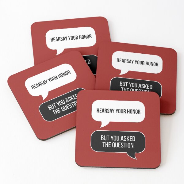 Item preview, Hearsay Your Honor! But You Asked The Question... (Red BG) designed and sold by FilipeFerreira.