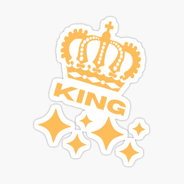 gold king crown Sticker