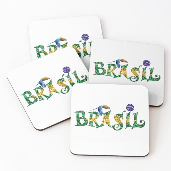 Item preview, Brazil Flag Calligraphy Blue Parrot Glitter designed and sold by Jolly-Yosei.