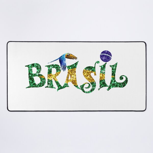 Item preview, Brazil Flag Calligraphy Blue Parrot Glitter designed and sold by Jolly-Yosei.