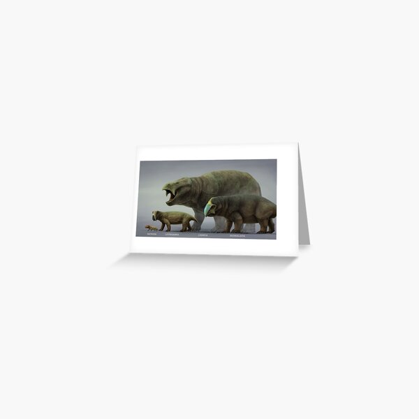 "DICYNODONTIA. Dicynodont Synapsids chart. paleoart" Greeting Card by ...