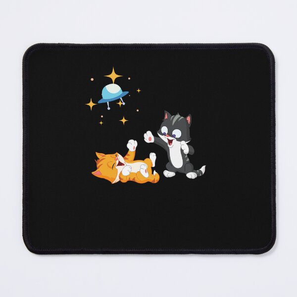 Item preview, Cute playing kittens with a space ship above designed and sold by WowAllinOne.