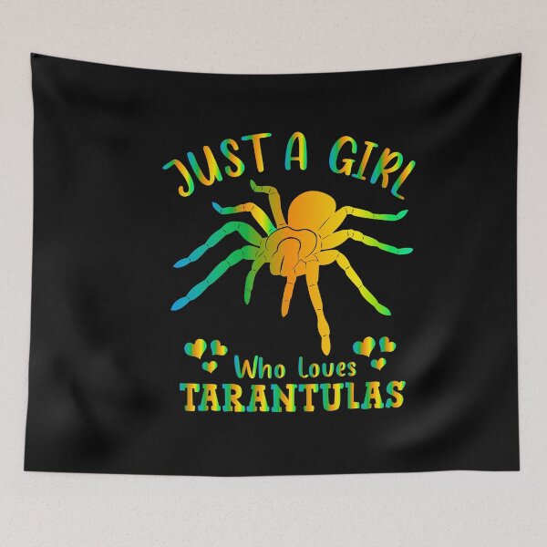 Item preview, just a girl who loves Tarantulas, tarantula lover tee, cute spider themed gift for girls who love spiders designed and sold by PRINTED ..