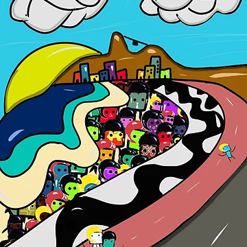Artwork thumbnail, Copacabana by Rio-psychedelic by psychedelic-Rio