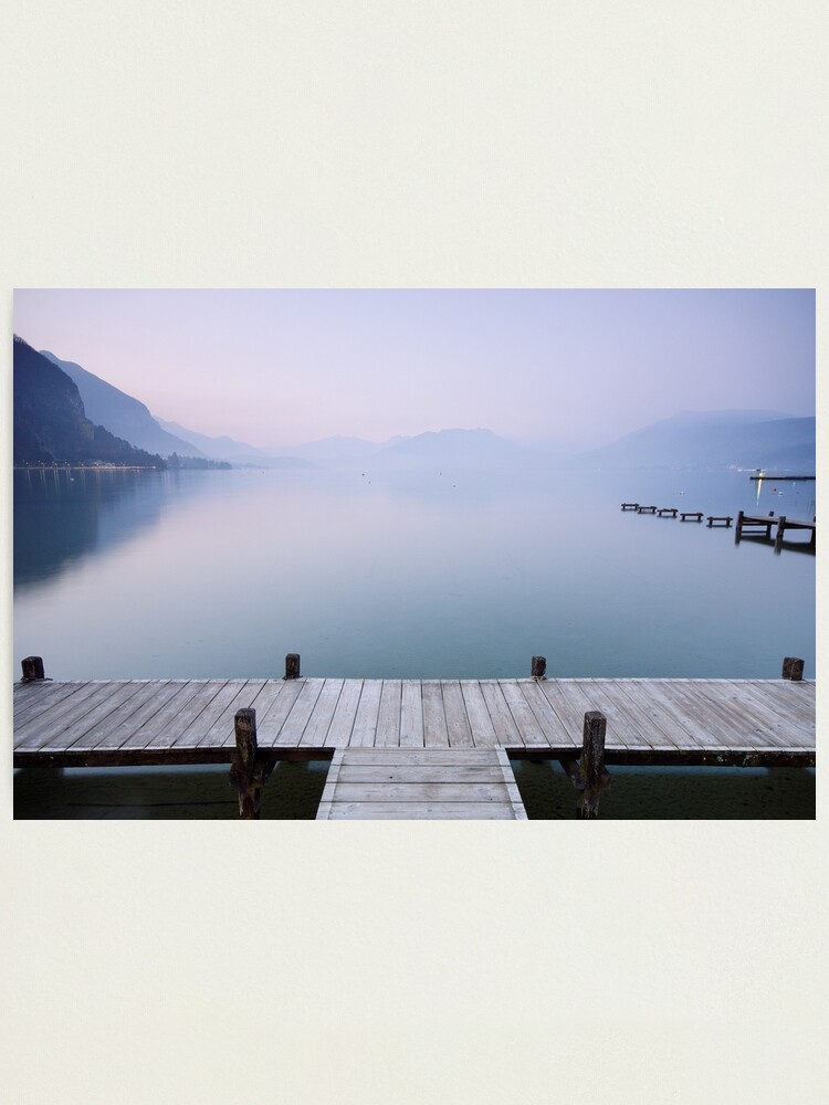 Alternate view of A very soft dawn on Annecy lake Photographic Print