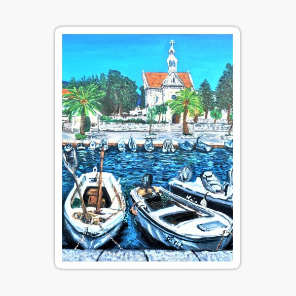 Seaside Boat Magic Sticker