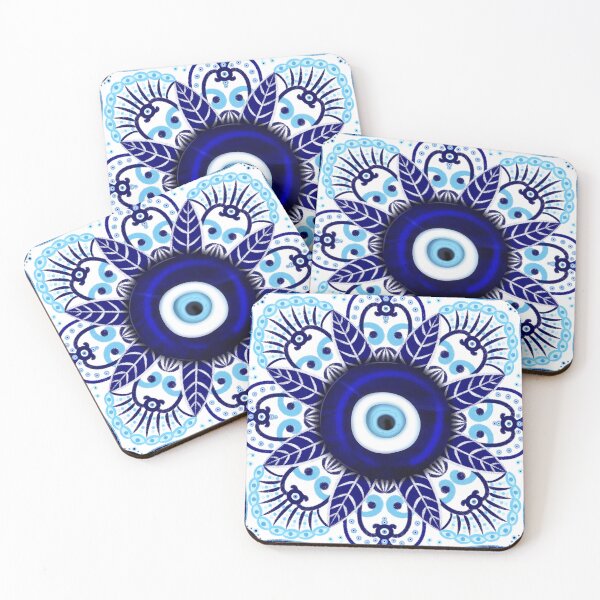 Item preview, Evil eye - evil eye lucky charm mandala white background designed and sold by Milamara.