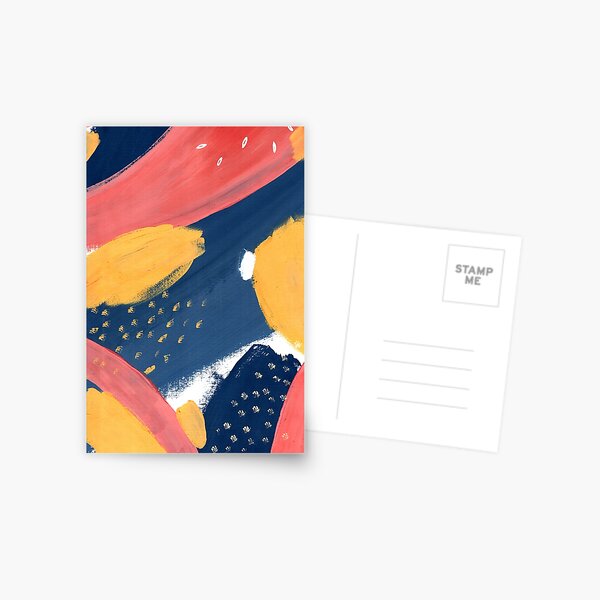 Pink/Yellow/Blue Postcard
