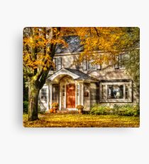 A little house in the fall Canvas Print