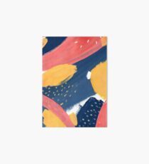 Pink/Yellow/Blue Art Board Print