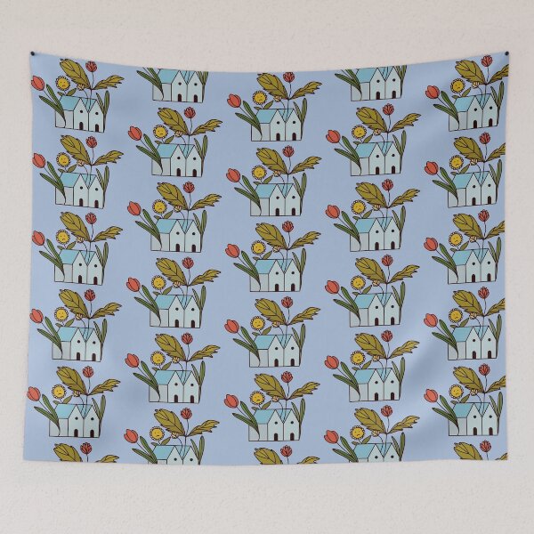 Item preview, Tiny Blue Houses designed and sold by Audrey Pearson.