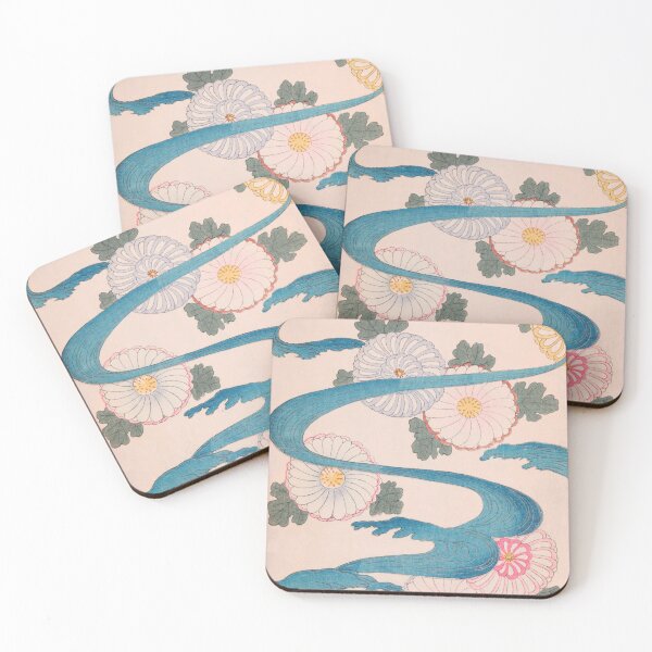 Item preview, Wave Floral Print Vintage Japanese Retro Pattern designed and sold by VintageArchive.