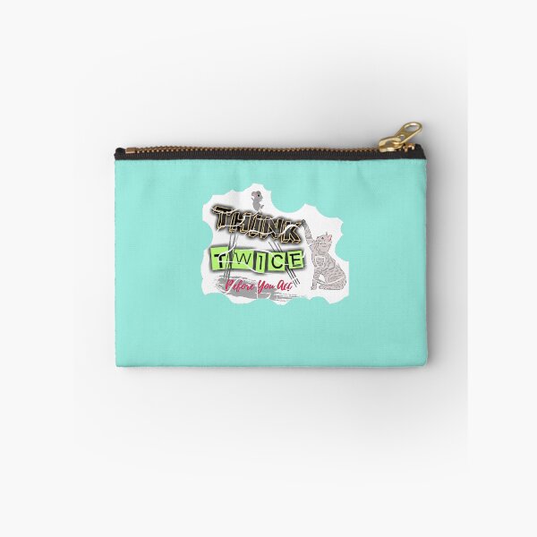 Item preview, Think Twice Before You Act Funny Cat Chasing Mouse, Think Twice Before designed and sold by Nicedeco.