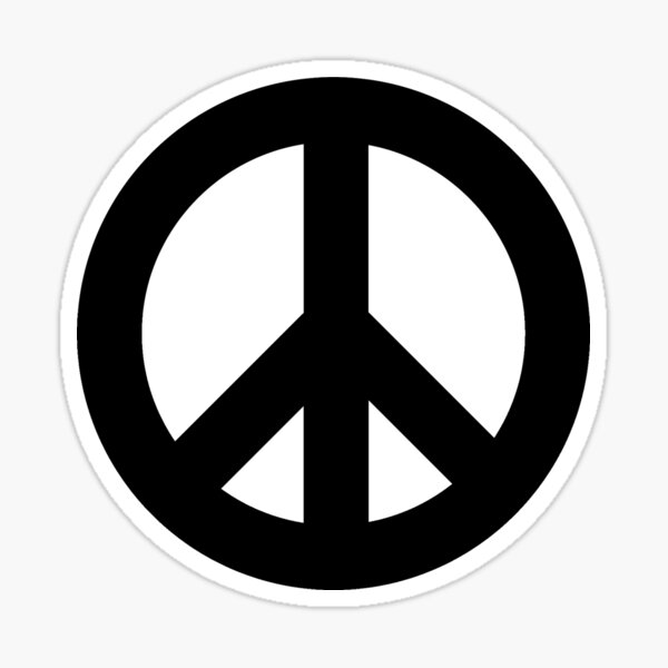 Ban the Bomb Symbol - CND Icon - Peace Icon Sticker