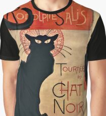 Le Chat Noir - Die schwarze Katze Grafik T-Shirt