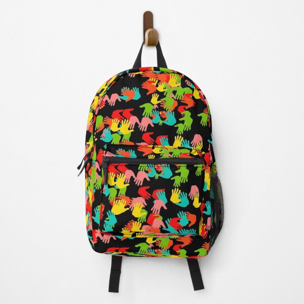 Item preview, Graphic work colorful hands on black background, SummerTime designed and sold by DesignNIO.