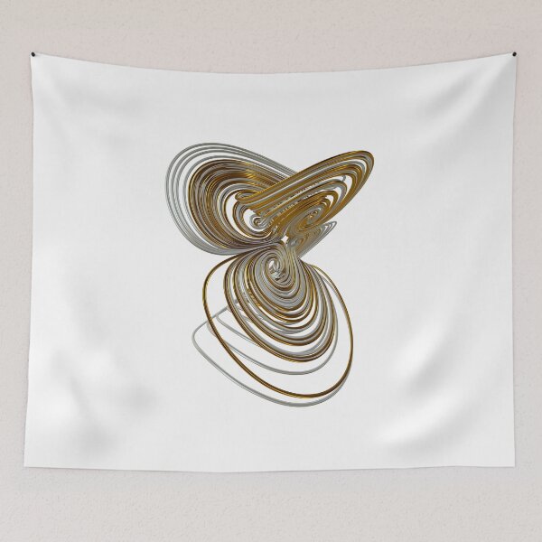 Item preview, 3D Four Wing Chaotic Attractor , [the butterfly effect],(Gold & Pearl) designed and sold by thinkeccel.