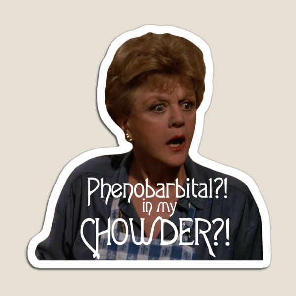 Artikel-Vorschau von Wer hat die Barbitale in Mrs. Fletchers Suppe getan?, designt und verkauft von MysteryBuff.