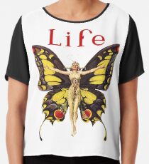 Vintage Life Cover Magazine Chiffon Top