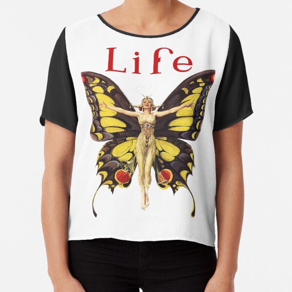 Vintage Life Cover Magazine Chiffon Top