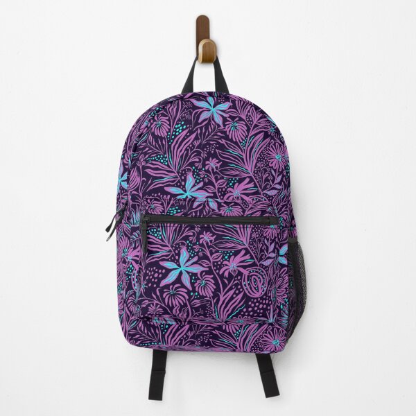 Item preview, Graphic work purple flowers on black background on black background, SummerTime designed and sold by DesignNIO.