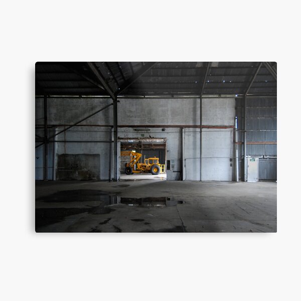 yellow crane Metal Print