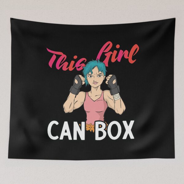Item preview, This Girl can Box Quote Vintage Boxer Boxing Gloves Design  designed and sold by Rzelemenz.