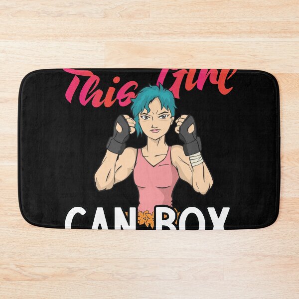 Item preview, This Girl can Box Quote Vintage Boxer Boxing Gloves Design  designed and sold by Rzelemenz.