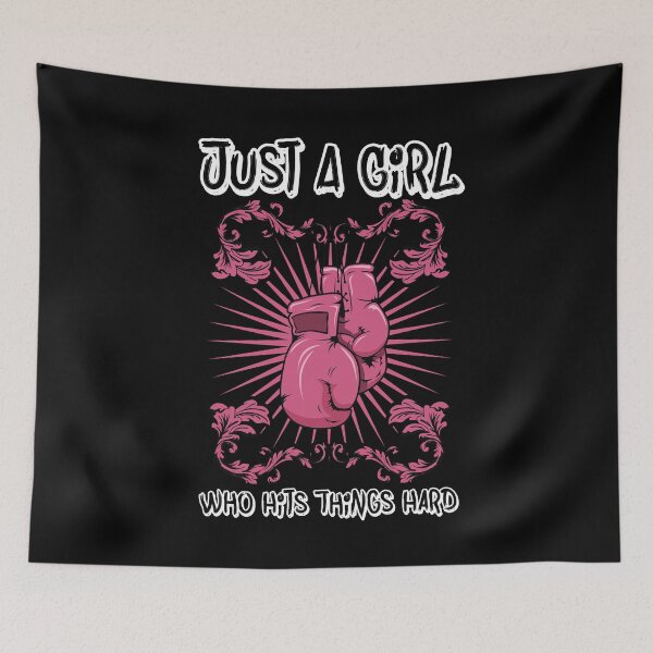 Item preview, Just a Girl who hit things Hard Vintage Boxer Boxing Gloves  designed and sold by Rzelemenz.