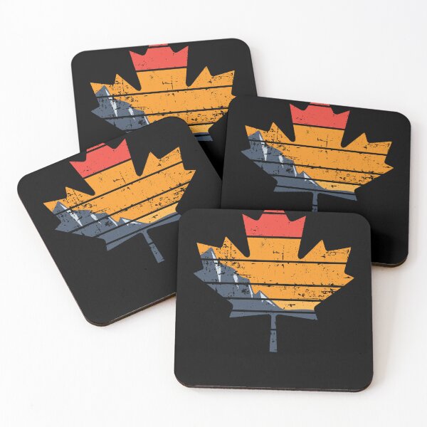 Aperçu de l'œuvre Canada rétro coucher de soleil style vintage en détresse Canadian Pride Design créée et vendue par hobrath.