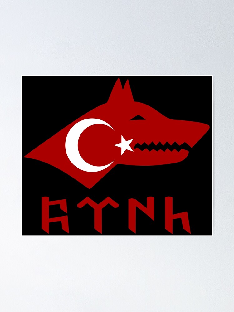 "Türkei Flagge Tengri Wolf" Poster von emeksedesign Redbubble