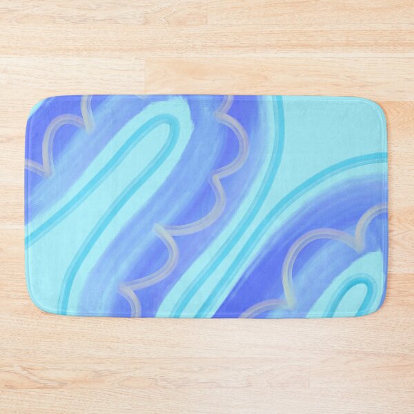 Item preview, Wavy Aqua Blue Squiggly Line Pattern, made by EndlessEmporium designed and sold by EndlessEmporium.